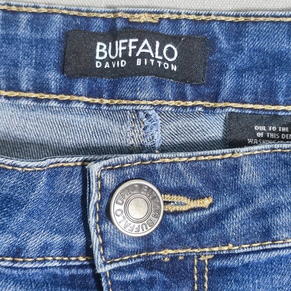 Buffalo jeans high rise straight leg women's size 12 medium washed denim blue - Picture 6 of 14